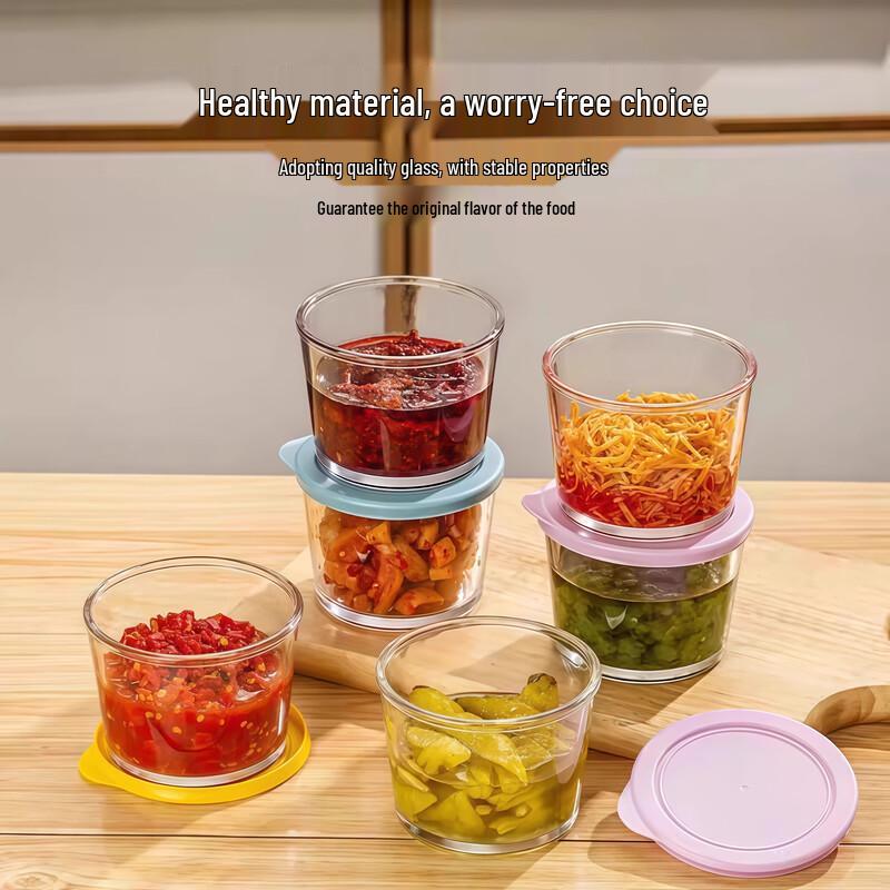 Set of 4 Food-Grade Glass Pickle Jars with Lids