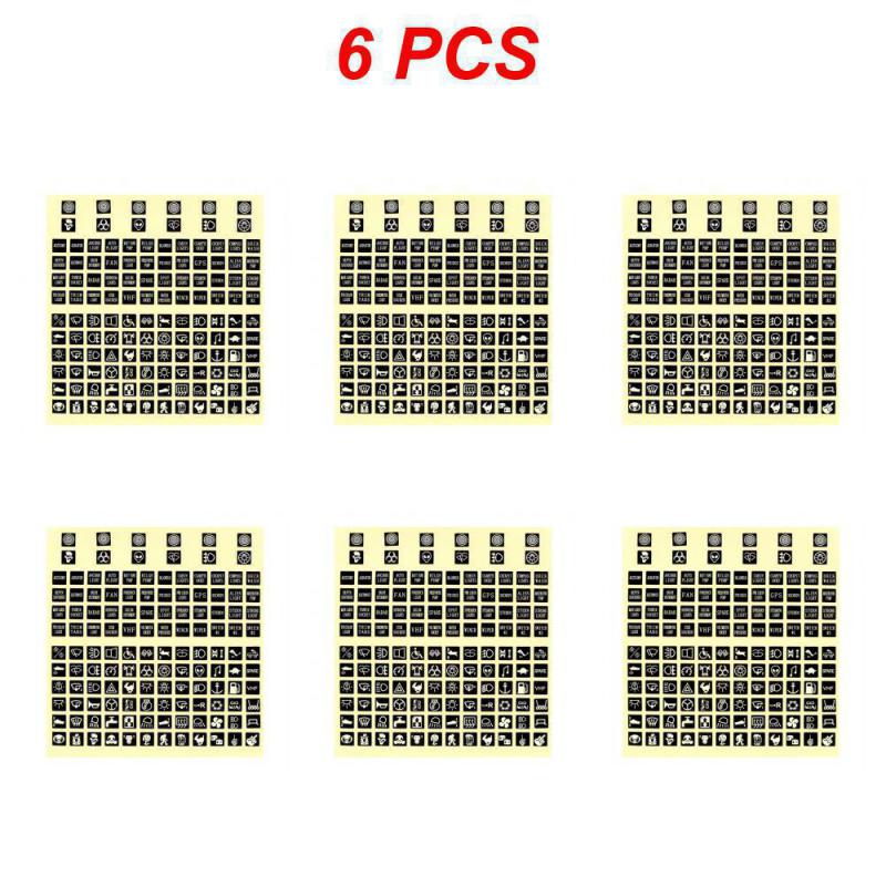 1~8PCS Univerzální samolepka tlačítka do auta Světelná nálepka Noční záře Kolébkový spínač Štítek Obvodový panel Popisky Multifunkční tlačítkový spínač