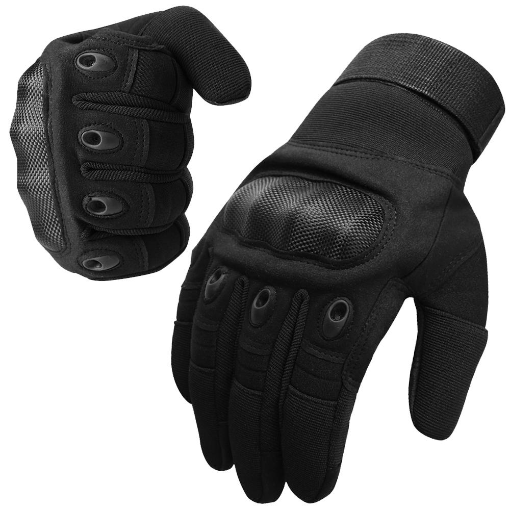 Super Fiber Men s Tactical Gloves Protection Shell Men Women Riding Hard Knuckle Full Finger Touch Screen Motorcycle Gloves M чёрный