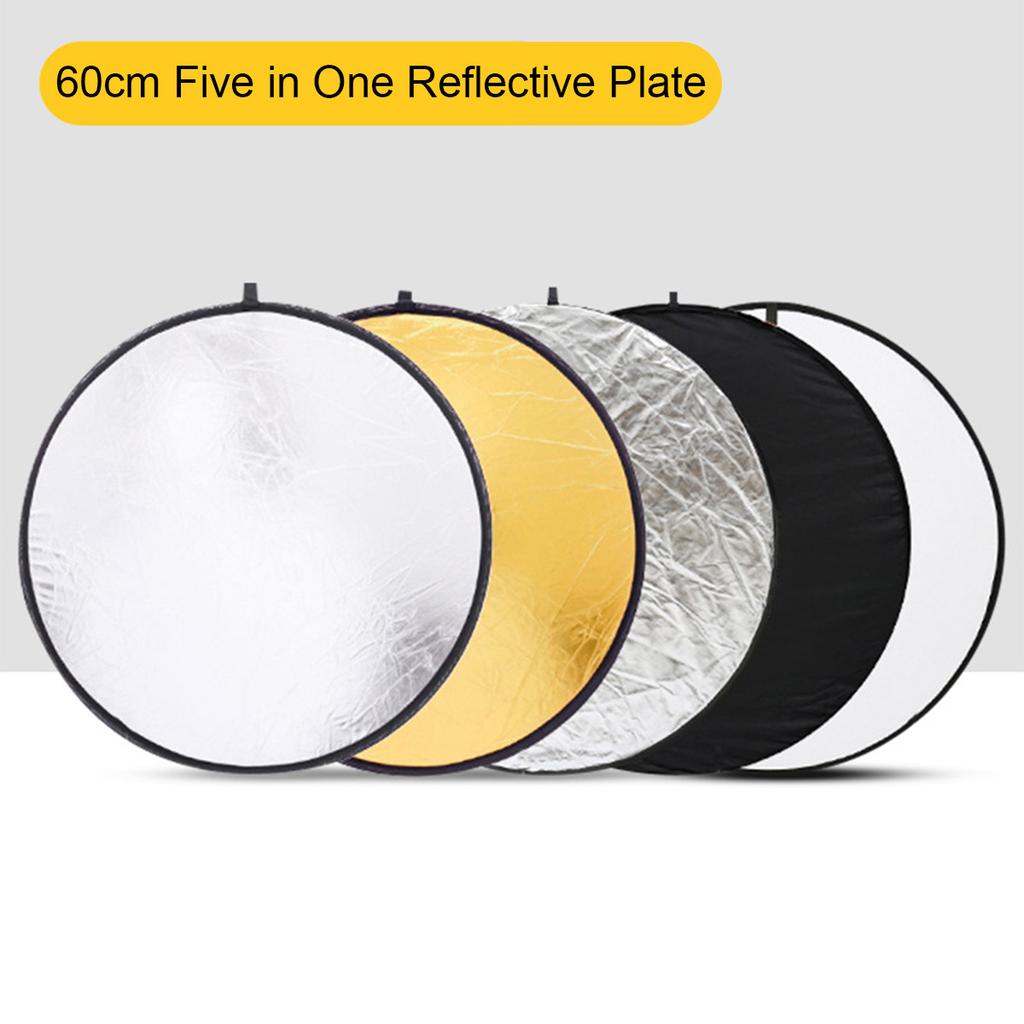 New Portable Collapsible Round Photography Reflector Photo Studio Outdoor Light Diffuser Multi-Disc with Carry Bag  60cm