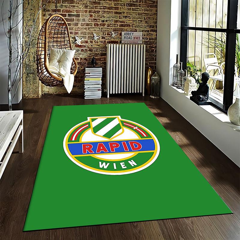 Rapid Wien Logo Carpet Design Suitable As a Non-slip Mat for the Living Room or Bedroom Sofa