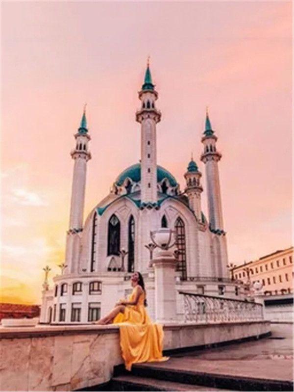 RUOPOTY DIY Frame Painting By Numbers Landscape Wall Art Picture Drawing Picture By Numbers Castle For Living Room