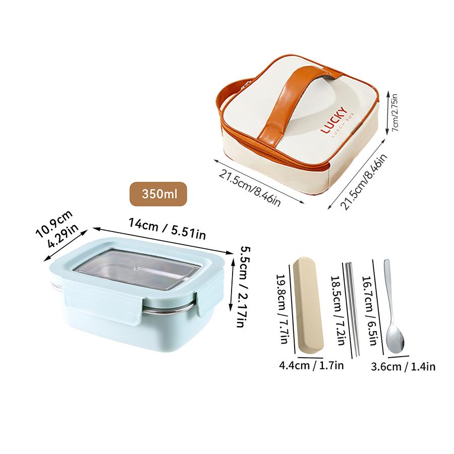 304 Edelstahl Bento Lunchbox für Kinder Schüler Einzel-/Doppelkammer Versiegelt Tragbarer Lunchbehälter Mikrowellengeeignet