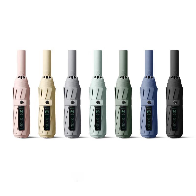 Mido M3315 10-Rib Black Glue Automatic Sun/Rain Umbrella