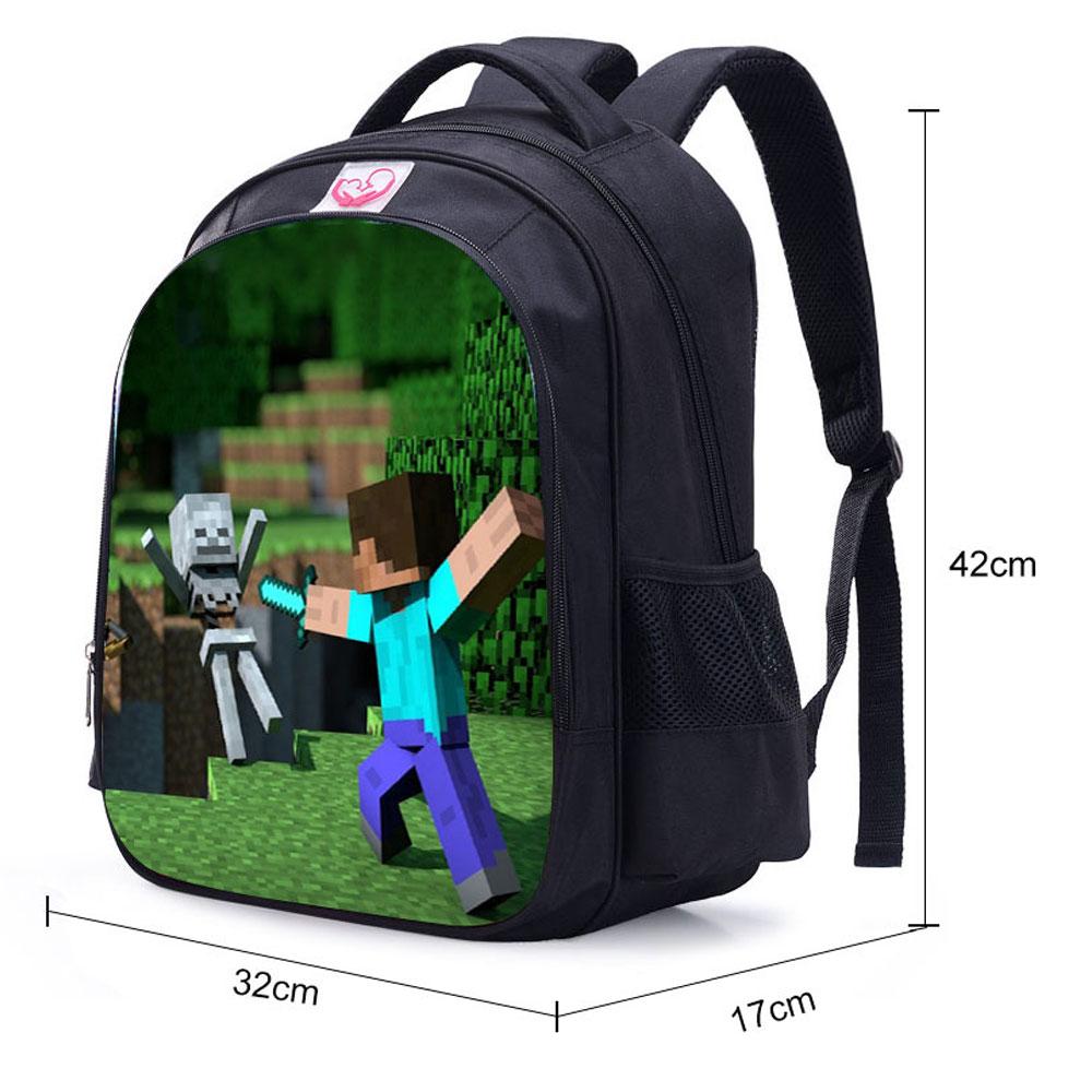 Minecraft Kids Backpack Waterproof Nylon 29 X 14 X 39 Cm Multicolor Character School Bag