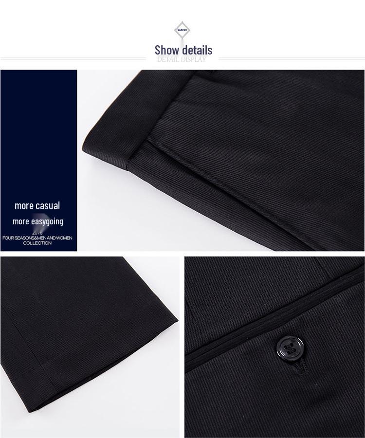 Spring/Summer Men's Slim Fit Iron-Free Straight Leg Dress Pants