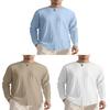 Cotton Linen Blend Crew Neck Sweater For Casual Men Summer