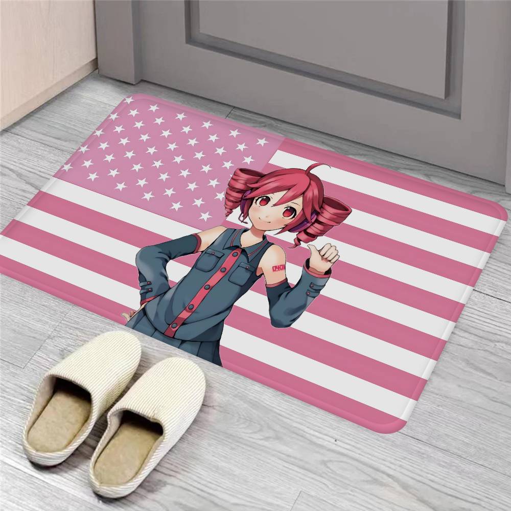 Vocaloid K-Kasane T-Teto Floor Mat INS Style Soft Bedroom Floor House Laundry Room Mat Anti-skid Household Carpets