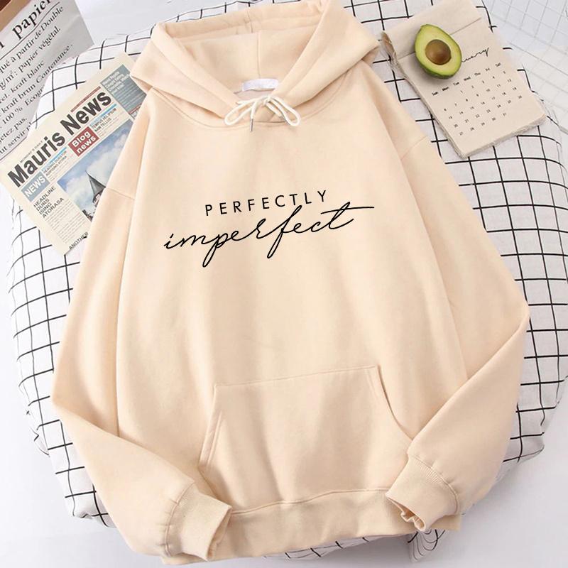 (Prémiová mikina)Módní unisexové mikiny Dokonale nedokonalé tištěné mikiny s kapucí Streetwear Ležérní pulovrové topy