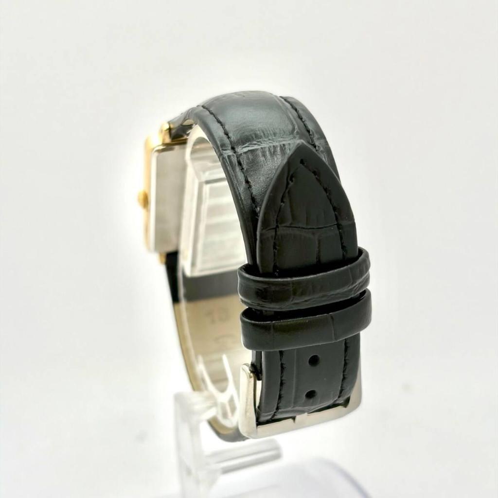 Used [New Battery] SEIKO Men's Watch Gold Roman Square 7431-5180 501395 New Belt
