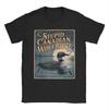 Herren T-Shirts Dummer Kanadischer Wolf Vogel Lustiger Eistaucher Humor Vintage Reines Baumwoll-T-Shirt Kurzarm T-Shirts Rundhals Kleidung