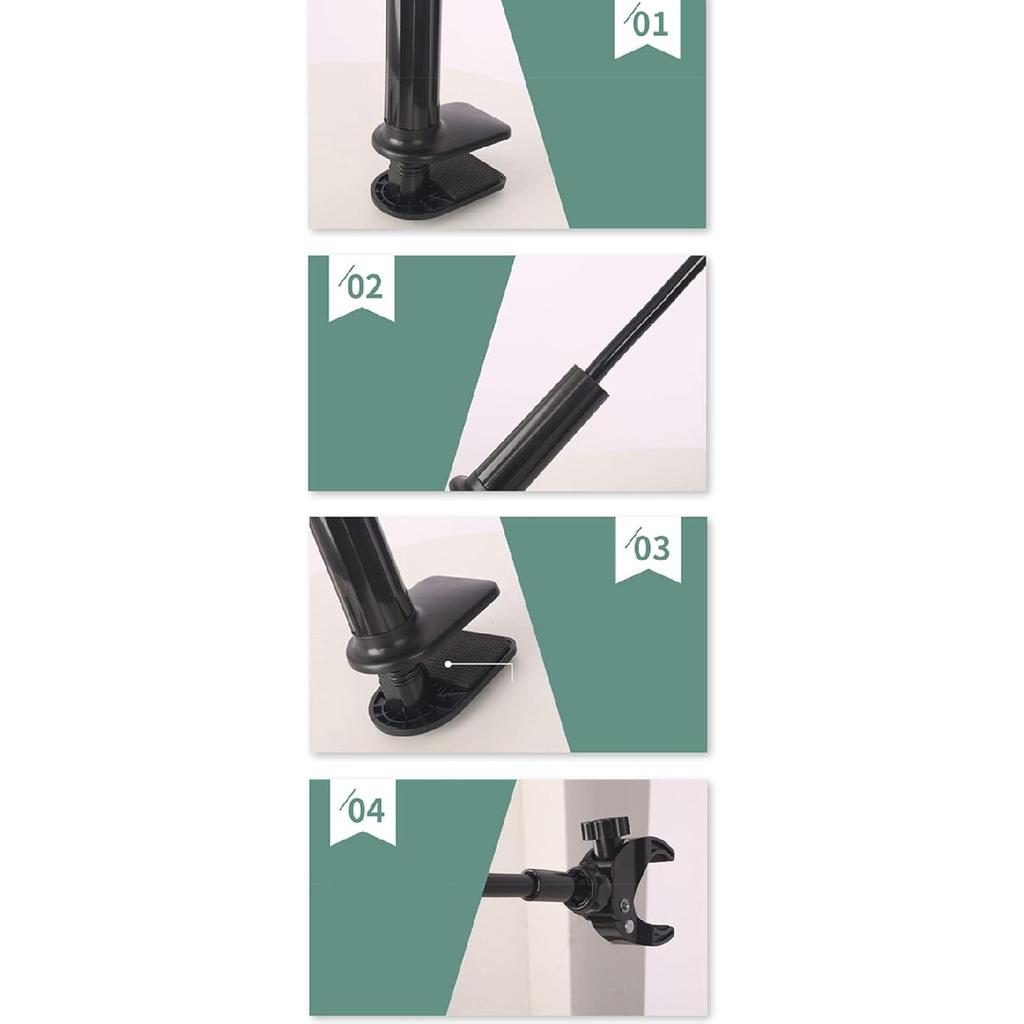 Dog Grooming Table Hair Dryer Arm Clamp Blow Dryer Stand Holder with 360Degree Neck Hands-Free Pet Grooming Accessories Pet Hair Dryer Holder