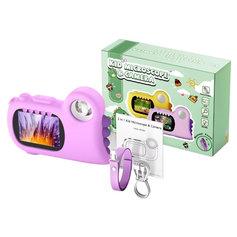 Kids Microscope With Adjustable Brightness 2inch Screen And 50-1000X Magnification For Science Exploration And Learning