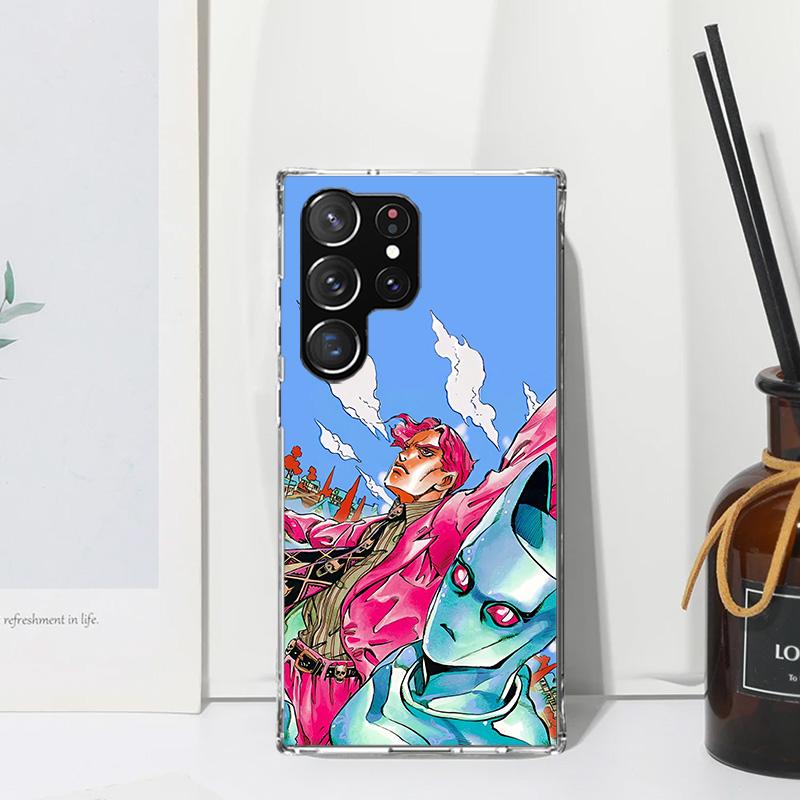 

JoJo Kira Yoshikage Killer Queen Phone Case For Samsung Galaxy S26 S25 Edge S24 FE S23 S22 Ultra S21 Plus S20 + Art Fundas Back Samsung S23 Ultra