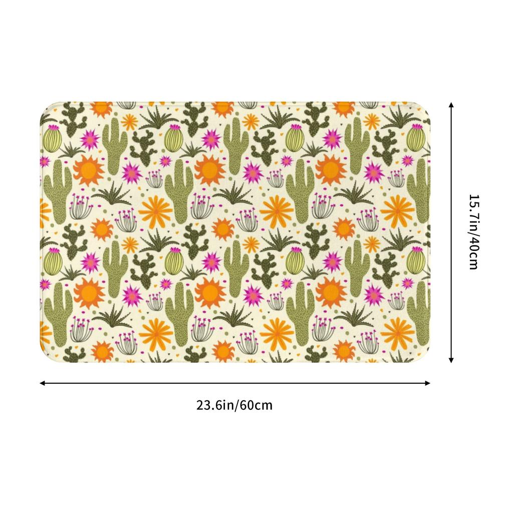 Desert Flora Cactus Pattern Front Floor Door Entrance Mats Indoor Cacti Succulents Bathroom Kitchen Doormat Balcony Carpet Rug