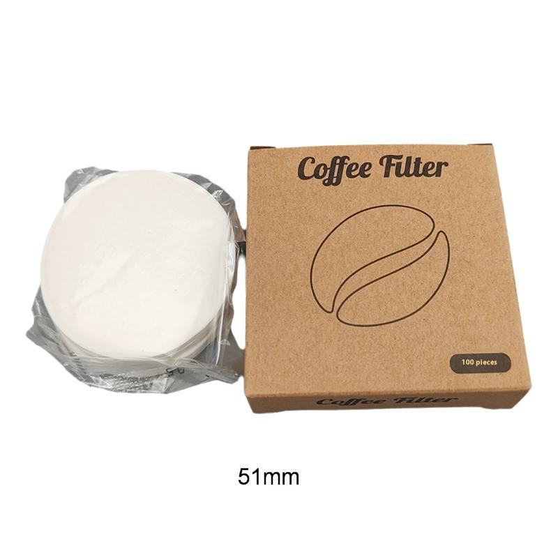 

100 шт. Паперові фільтри для еспресо 51/53/58 мм Екран-диск для кавомашин Delonghi Breville з портафільтром Інструменти Папір для кавового фільтра 51mm A