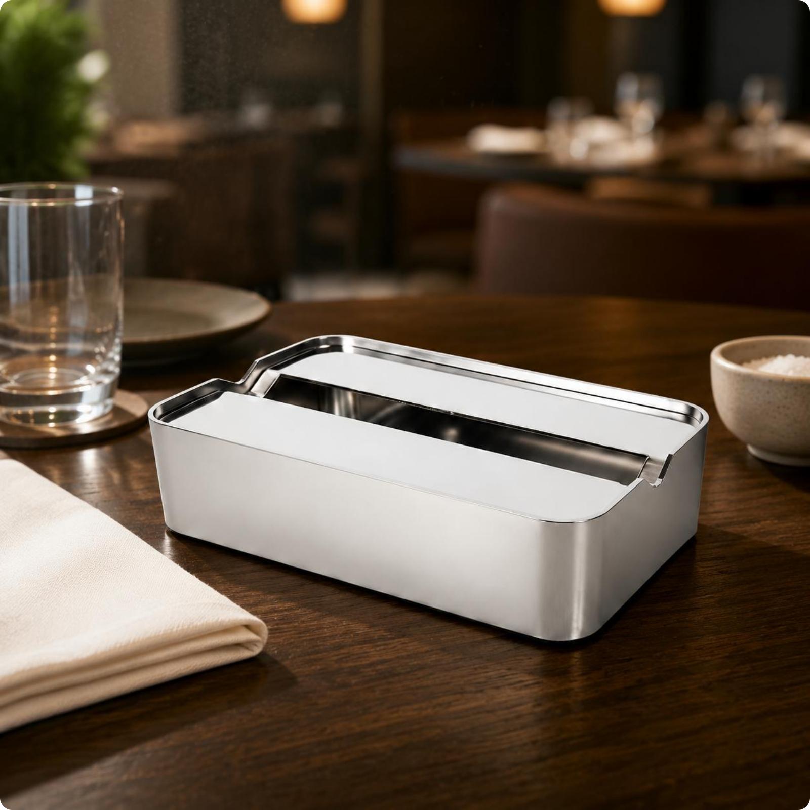 Metal Napkin Holder Sturdy Stainless Steel