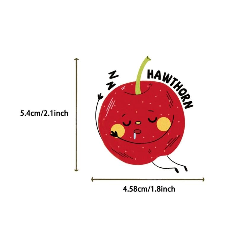 PVC Cartoon Fruit Reward Stickers Removable Adhesive For Tablets Laptops School Supplies