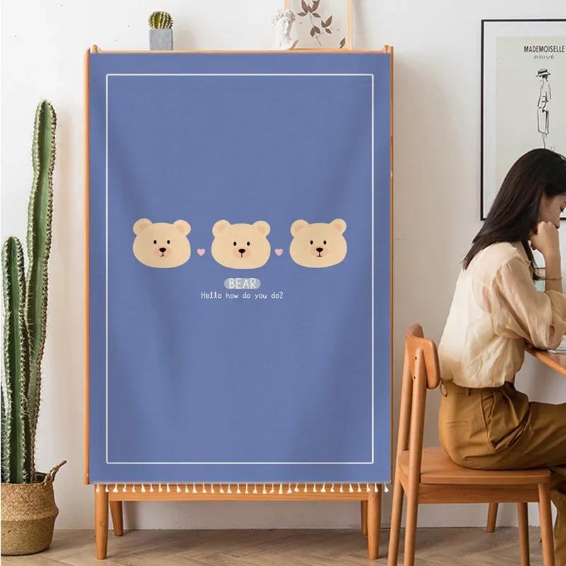 Cabinet Curtain for Kitchen Short Curtains Privacy Closet Cover Dust-Proof Under Sink Curtains for Small Kitchen Storage Room