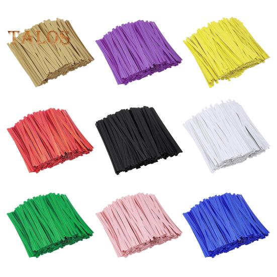 1000 Pcs Kraft Paper Twist Ties Reusable Ties with Wire Core Flexible Cable Ties for Packaging Bread Cake Candy Party Favors