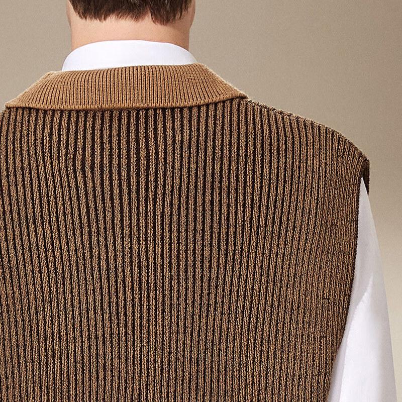 Antonio Men's Color Block V-Neck Knitted Vest