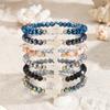 Bohemian Lady Stacking Bracelet With Turquoise Cross And Colorful Crystals For Travel Gift