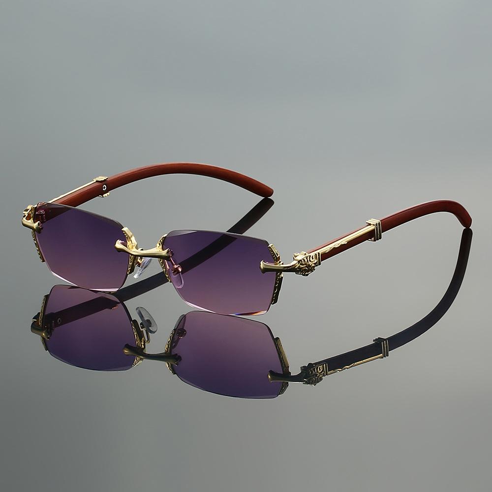 

JYL TS Sunglasses UV Protection Frameless Wooden Travel/3390 B-2747 румяный коричневого