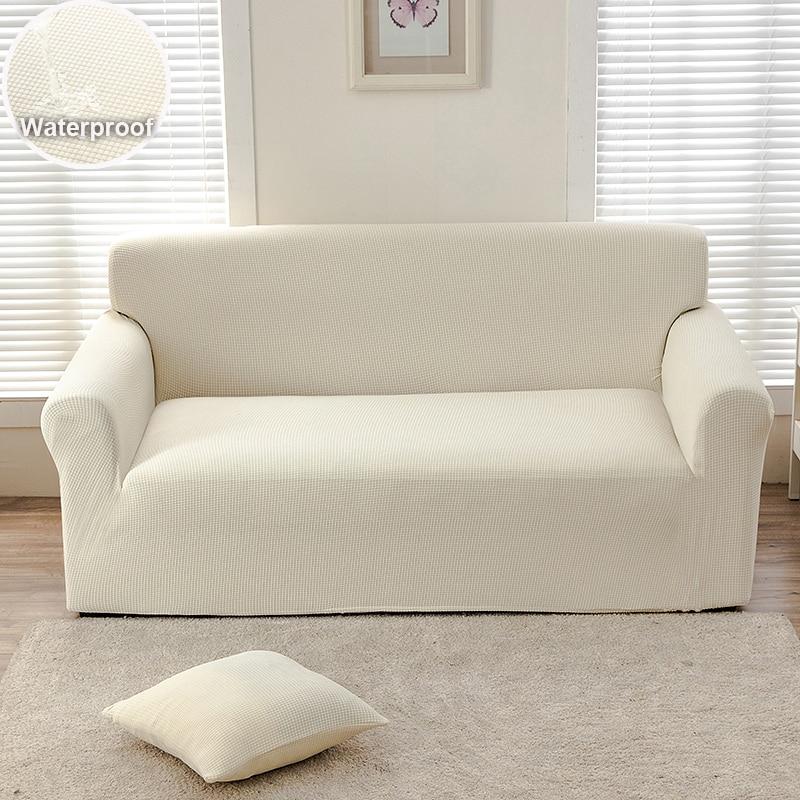 Waterproof Jacquard Sofa Cover Elastic Sofa Slipcover For Kids Pets Sofa Cushion Cover L Shaped Combination Chaise 1/2/3/4 Seats