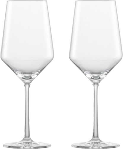ZWIESEL GLAS Pure Wine Glasses for Red Wine (Bordeaux), Cabernet, Pair, Machine-Made (m122315)