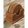 Handmade Rattan Coaster Set Heat-Resistant Pot Mats For Kitchen & Dining, Wooden Storage Tea Accessories Valentine DAY