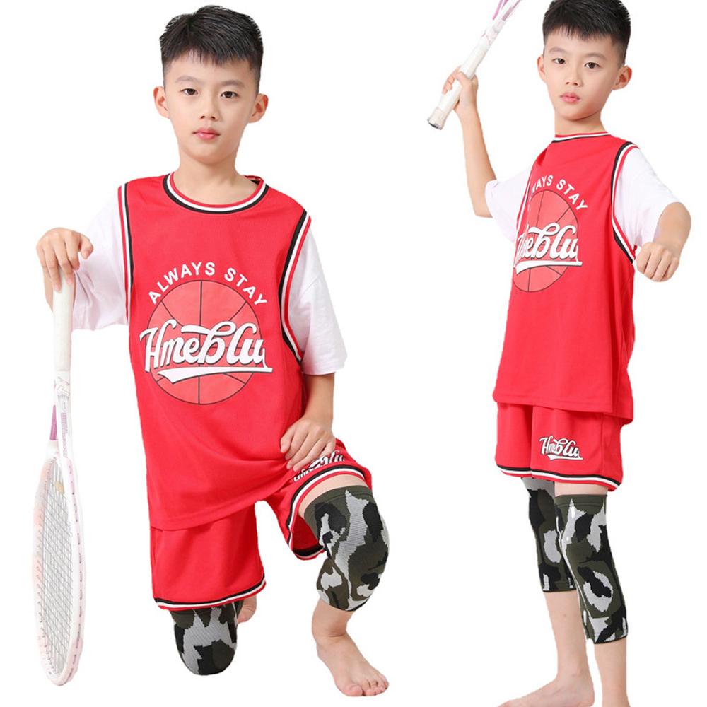 1 Pair Kids Elbow Knee Brace Children Patella Pad Support Breathable Flexible Elastic Knee Protector Compression Knee Sleeves