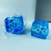 Clear Toy Snowflake Anxiety with Glitter Cube Squeeze Relief Stress Cube Sensory