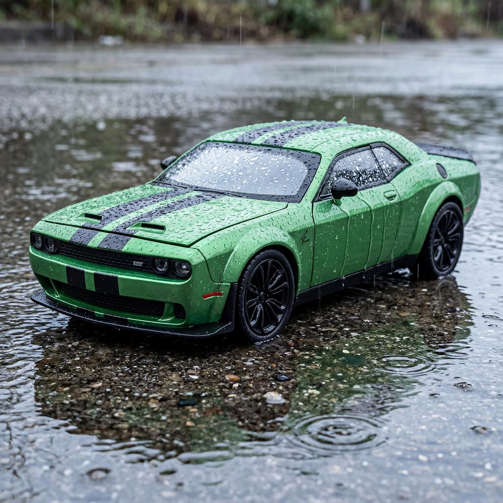 1:22 Dodge Hellcat Alloy Metal Diecast High Simulation Model Car Home Trendy & Desktop Display Ornament Birthday Gifts For Boys