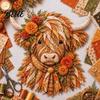 Adult Fabric Art Adults Beginner-Friendly Layered DIY Cow 3D Project Highland Kit for Textured Wall