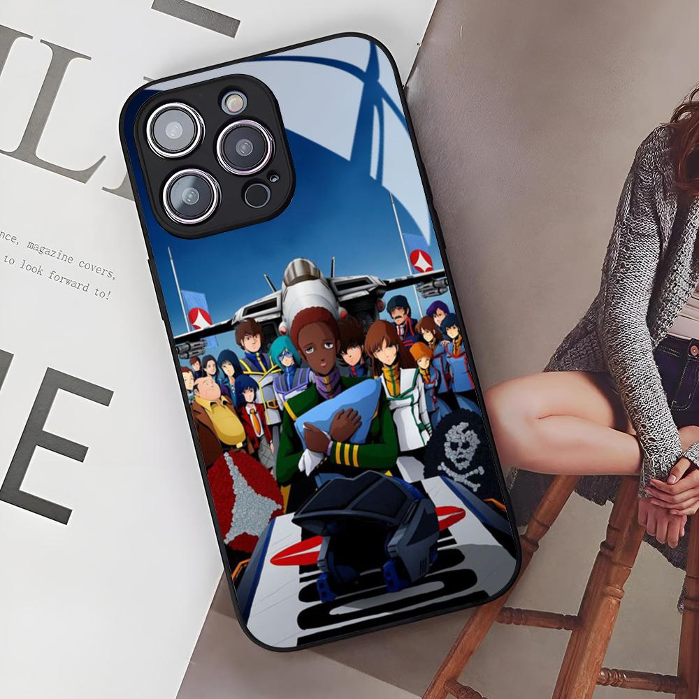 Anime Robotech Phone Case for Iphone 16 15 14 12 11 13 Pro Max Mini X Xr Xs Se 8 Puls Glass Cover