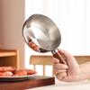 High Quality Stainless Steel Complementary Food Pot Silver Wood Ball Handle Noodle Pot 0 Coating Bowl Small Cookware Universal