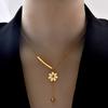 316 stainlessExquisite Necklace for Women Little Daisy Necklace Tassel Cold Wind Temperament Clavicle Chain Ladies