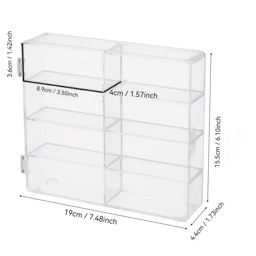 Transparent 4-Layer 8-Grid Toy Car Model Dustproof Display Case