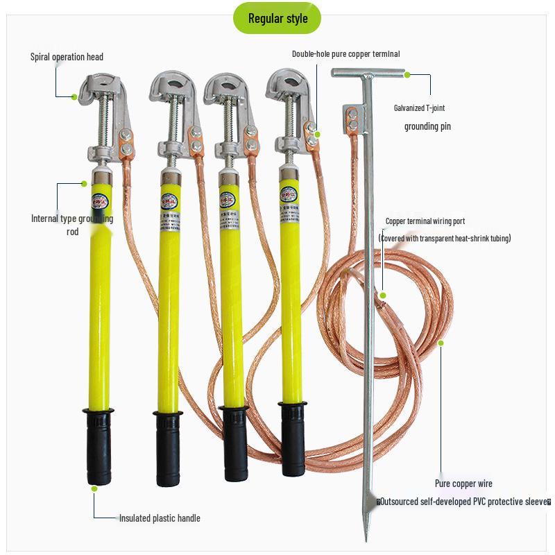 0.4KV Low Voltage Grounding Rod with 25 Sq. Soft Copper Wire - Spiral Power Ground Spike