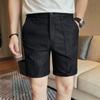 White light luxury casual suit shorts men's summer twill midline design sense thin breathable straight five-point pants