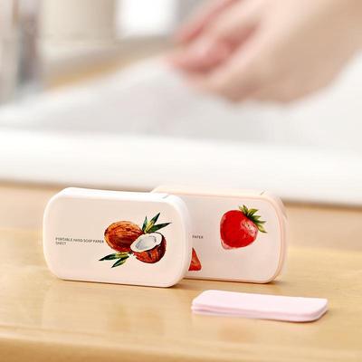 50 teile/schachtel Tragbare Kleine Seife Papiere Hand Waschen Bad Reisen Duft Schaum Desinfektion Seife Papier Einfache Waschen Einweg