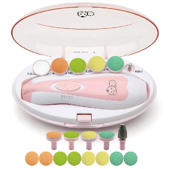 Baby Nail Trimmer 21 in 1, Usage Labeled Case & 13 Extra Replacement Tools, Royal Angels Baby Electric Nail File, Baby Nail Care, Nail Clipper