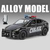 1/24 Tesla Model Y SUV Alloy Police New Energy Car Model Diecast Metal Vehicles Car Model Simulation Sound and Light Children Toy Gift