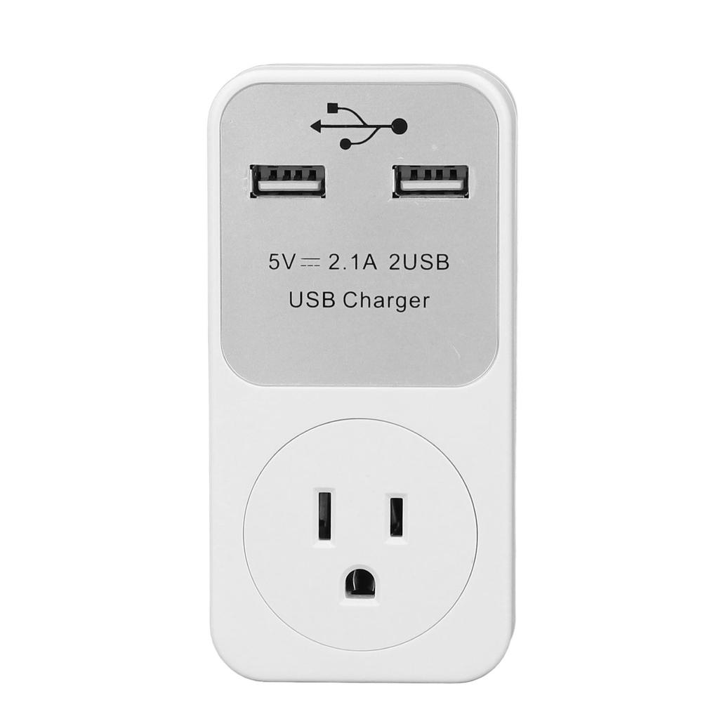 Power Adapter 5V 2.1A USB Charging Socket Travel Power Converter 15A 1800W Output   60Hz
