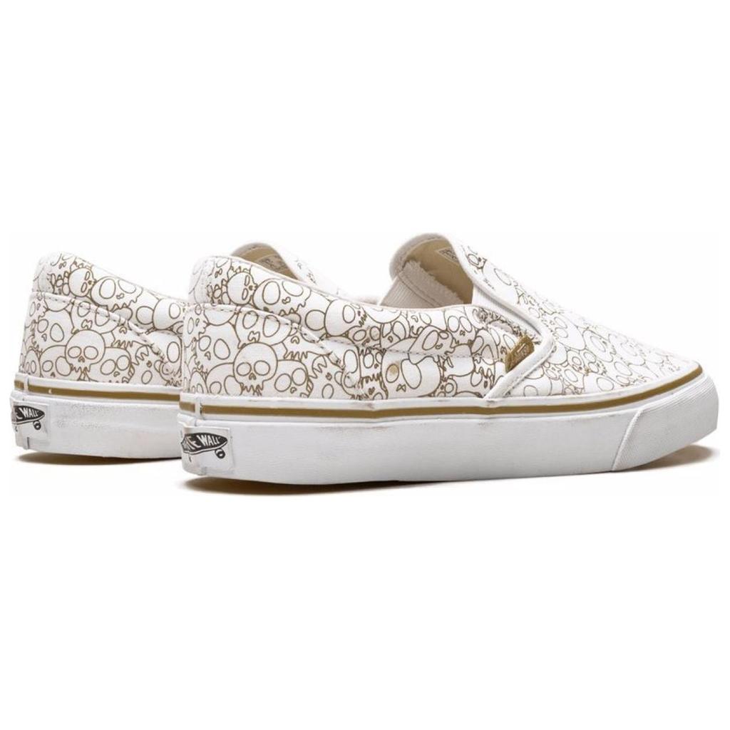 Vans Takashi Murakami X Slip-On LX Gold Skull Unisex Sneakers White Gold-Line VN-0ZSIGUF
