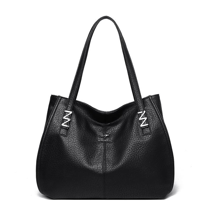 Retro High-Capacity Women's Soft Shoulder Tote Bag