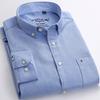 Casual Shirt Men's Coat Spring and Autumn New Coat Top Oxford Spinning Long-sleeved Button-neck Men's Shirt