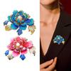 Dateless Peony Inspired Brooch Pin With Metallic Alloy Base Pearls Embellishment Unique Lapel Pin For Women Outfits