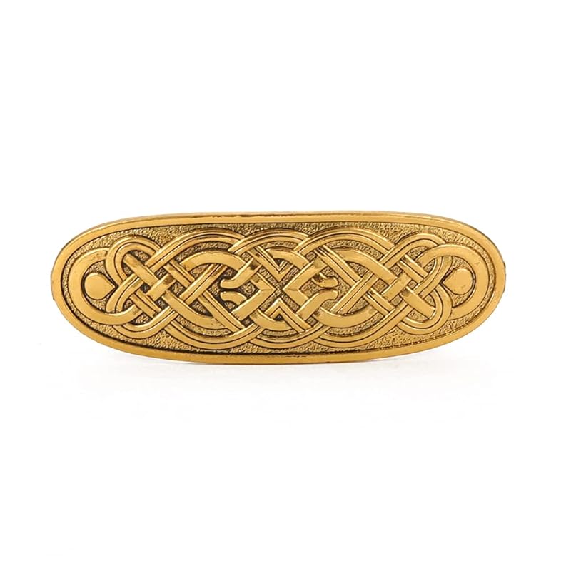 Amaxer Viking Gold Silver Barrettes for Women Girls Celtic Hair Clips for Thick Thin Hair Vintage French Hair Clips Hair Styling Accessories