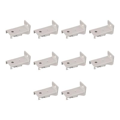 10Pc Wall Mount Curtain Rails Brackets Heavy Duty Metal Side Fixings Tool Quick Installation Design Curtain Track Holder